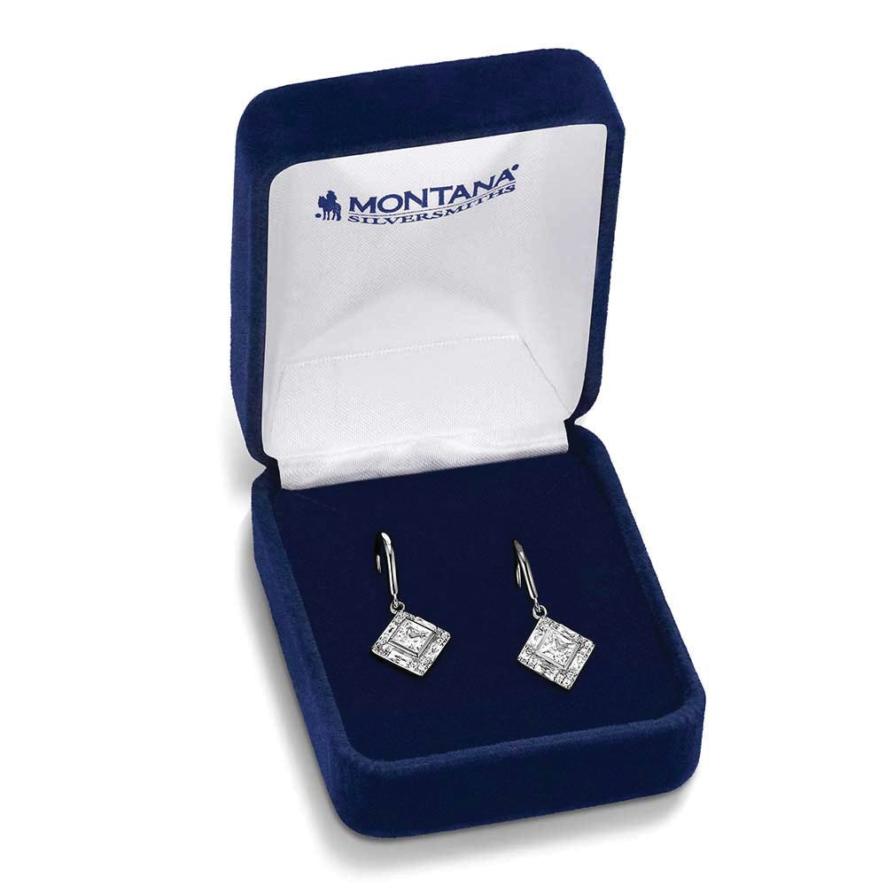 Montana Silversmiths ER6384 Earrings, Women's, Beartooth Brilliance, Cubic Zirconia, Brass