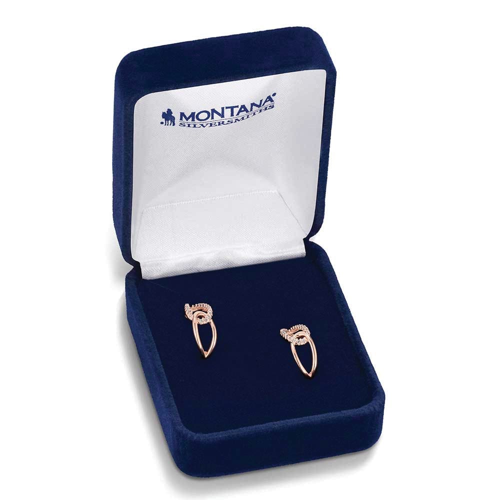 Montana Silversmiths ER6382 Earrings, Women's, Rose of the Rockies, Cubic Zirconia, Brass
