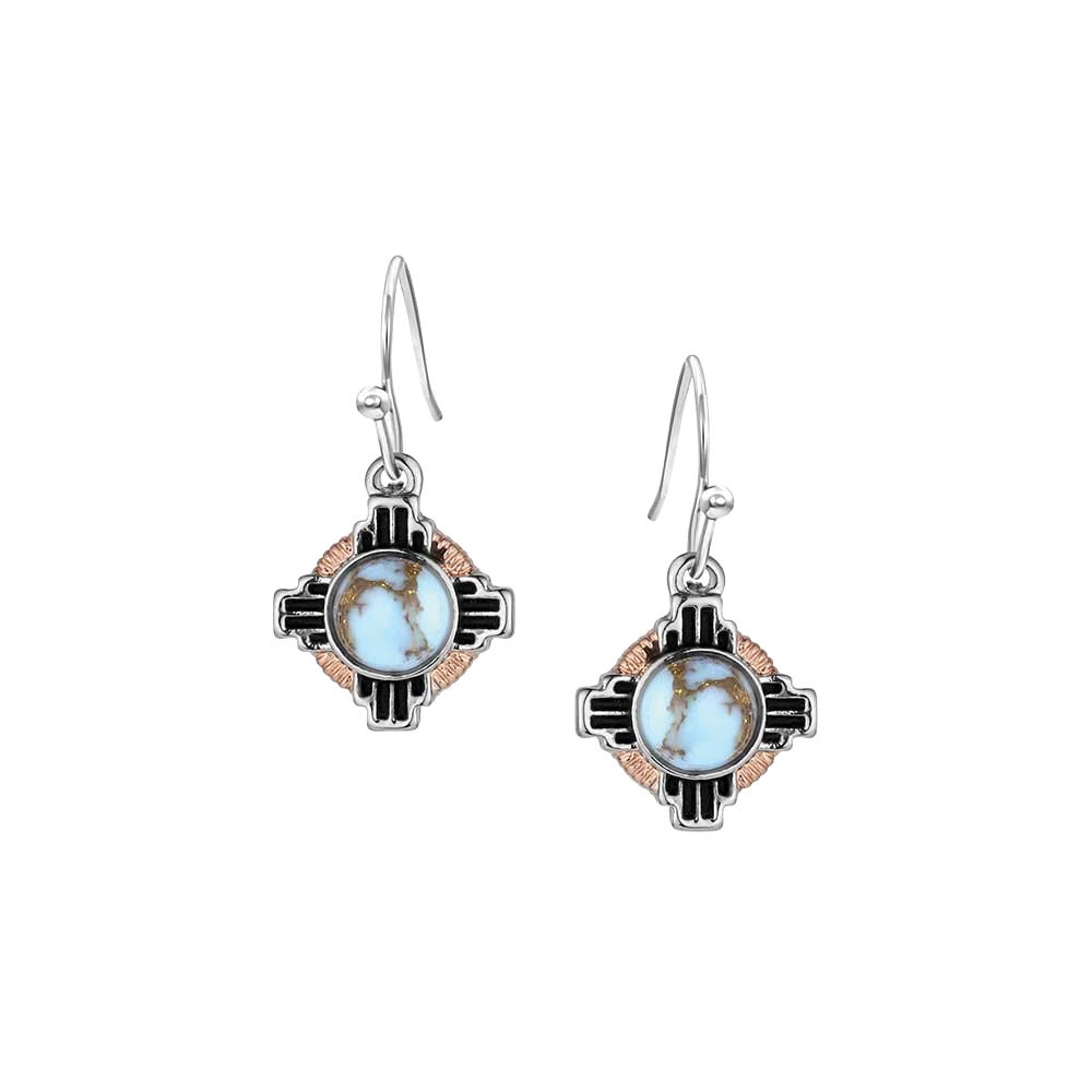 Montana Silversmiths ER6398 Earrings, Women's, Sun Seeker, Turquoise, Brass