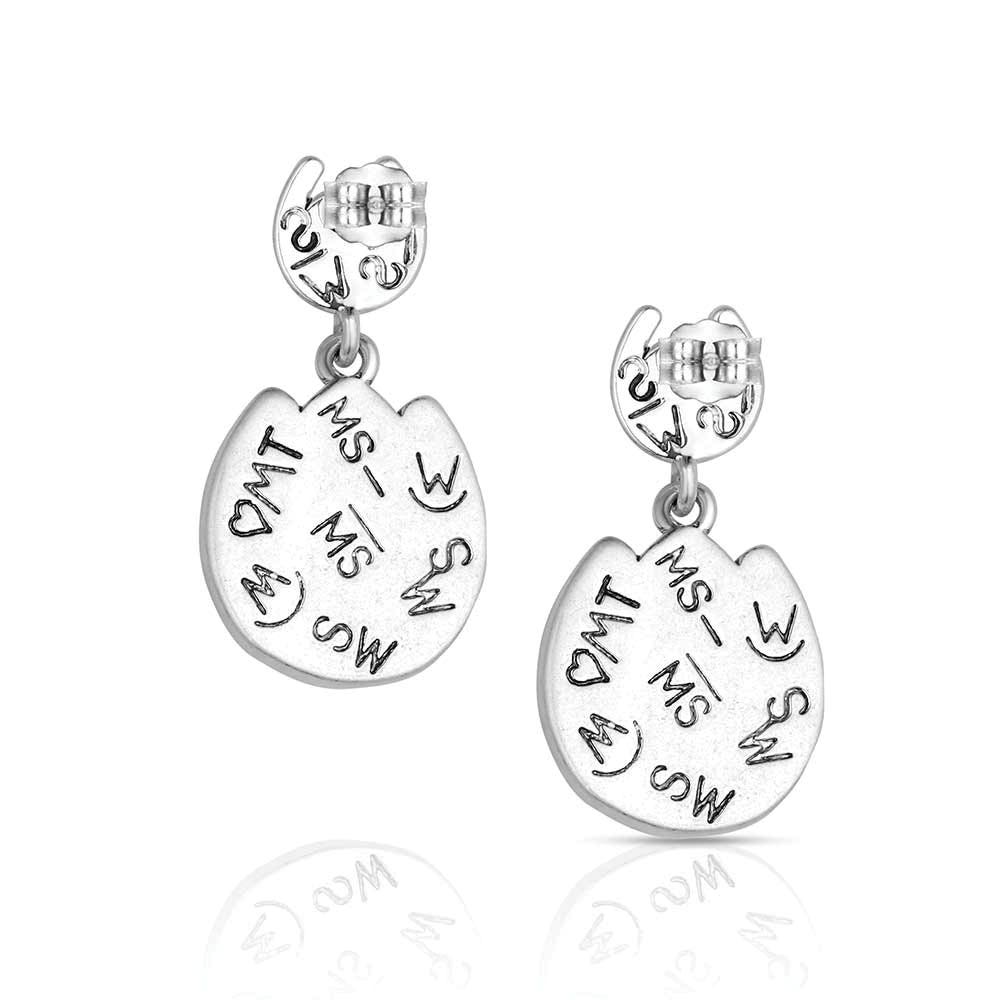 Montana Silversmiths ER6396 Earrings, Women's, Pure Luck, Cubic Zirconia, Howlite, Brass