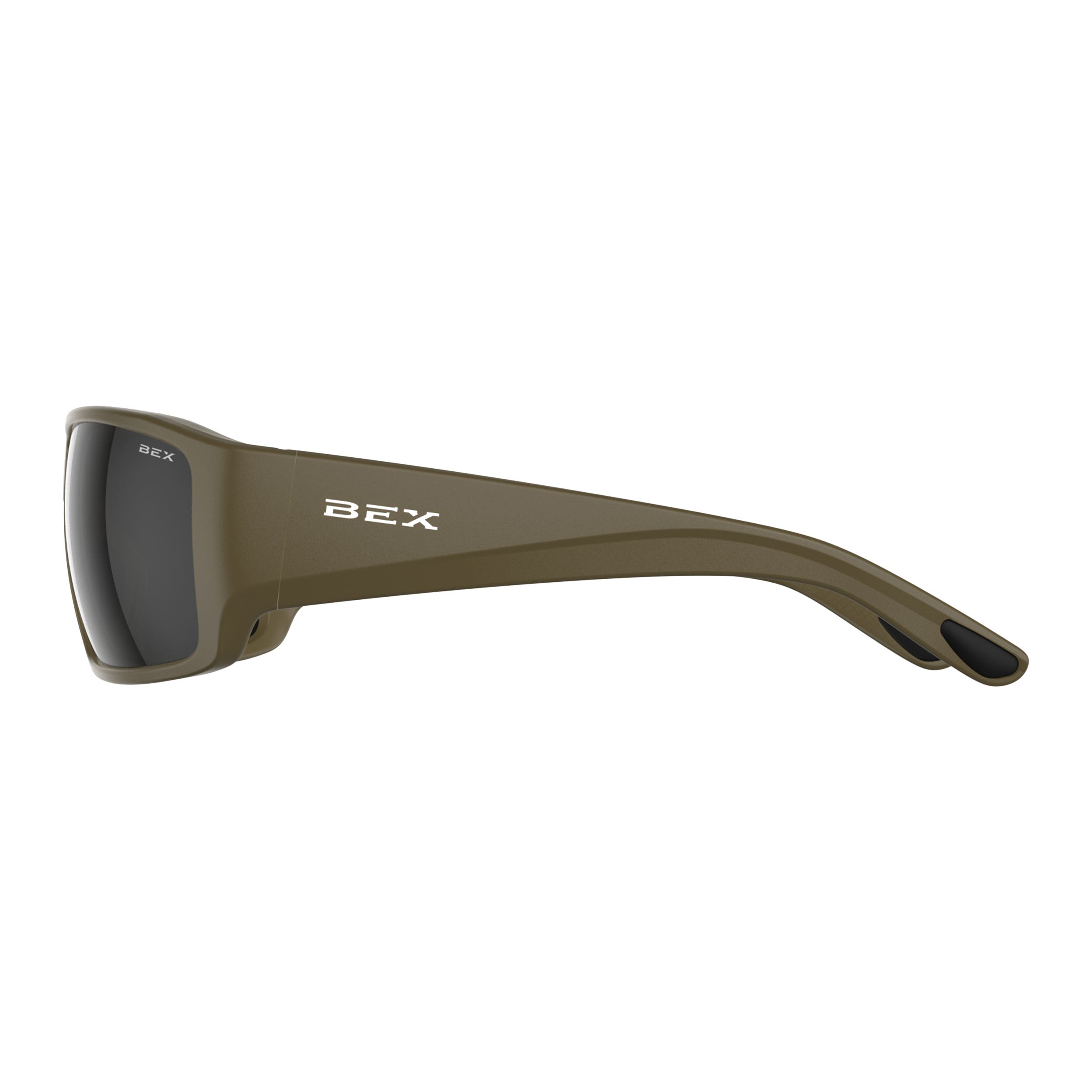 BEX Badlands Series S158SG Sunglasses, Full, Relialite, NYPO Polarized, Gray/Matte Saddle Lens