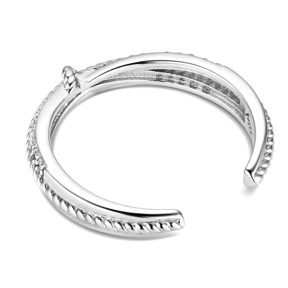 Montana Silversmiths RG6386 Ring, Women's, Paths of Life, Cubic Zirconia, Sterling Silver