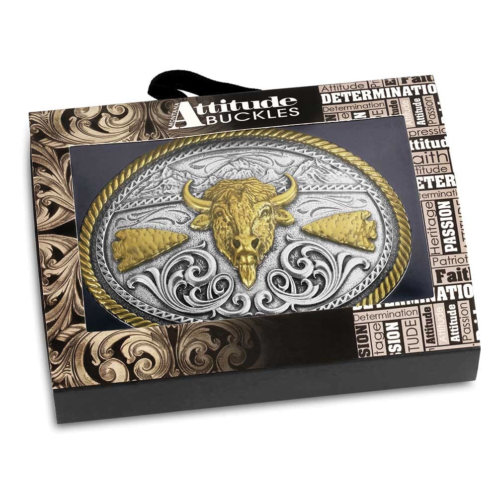 Montana Silversmiths Buffalo Oval Belt Buckle