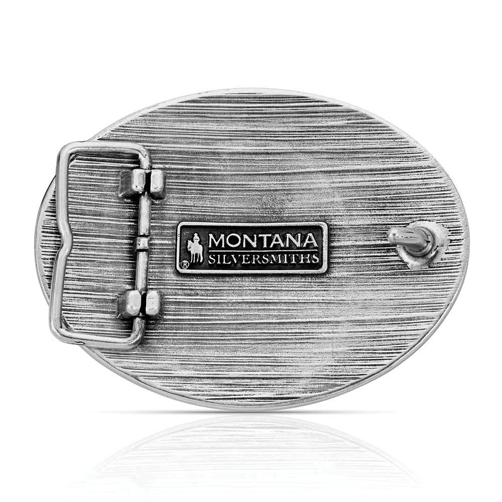Montana Silversmiths Buffalo Oval Belt Buckle