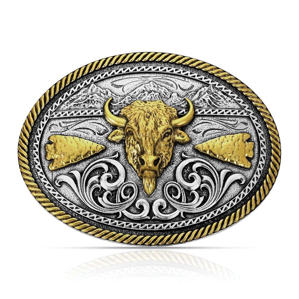 Montana Silversmiths Buffalo Oval Belt Buckle