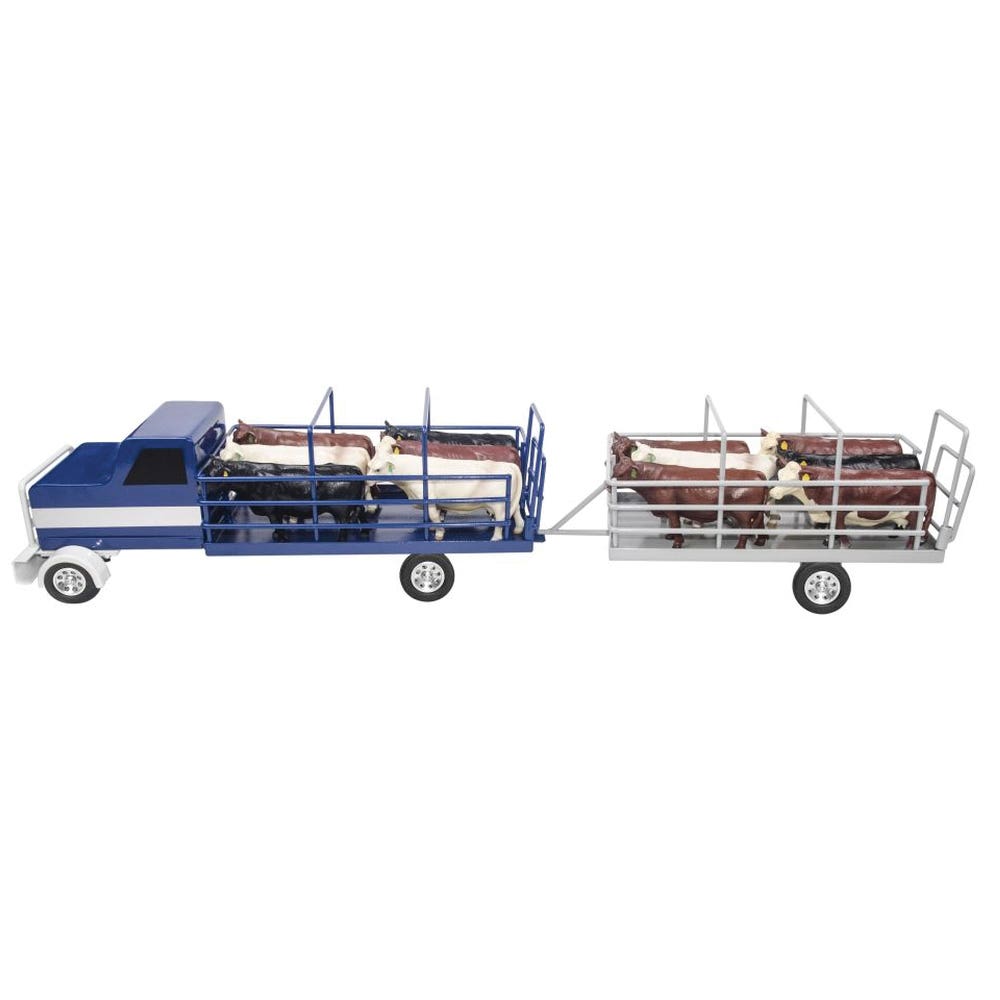 Little Buster Toys 500224 Cattle Truck, 3 Years and Up, Metal, Blue
