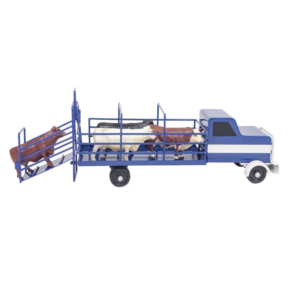 Little Buster Toys 500224 Cattle Truck, 3 Years and Up, Metal, Blue
