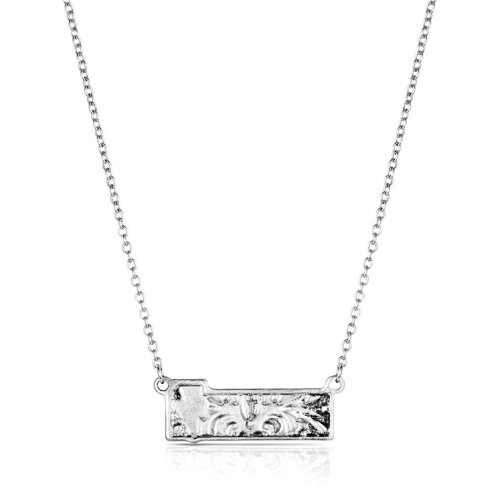 Montana Silversmiths ANC6355 Attitude Necklace, Women's, Blue Northern Bar, Turquoise, Zinc Alloy