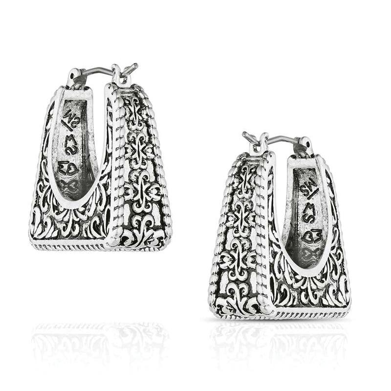 Montana Silversmiths ER6369 Earrings, Women's, Stirrup, Brass