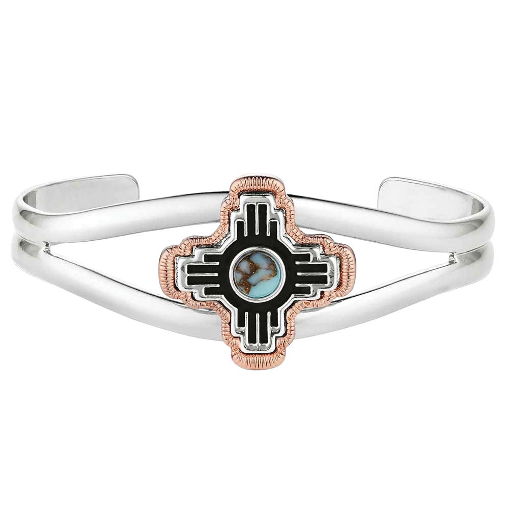 Montana Silversmiths BC6398 Cuff Bracelet, Women's, Sun Seeker, Turquoise, Brass