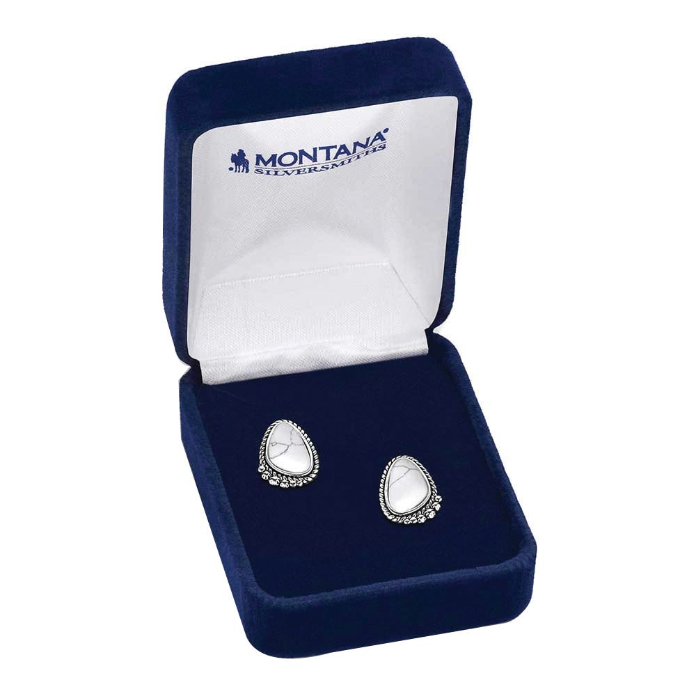 Montana Silversmiths ER6404 Earrings, Women's, Stargazer, Howlite, Brass