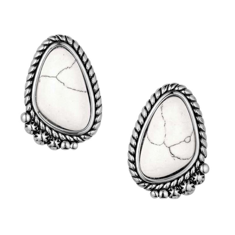 Montana Silversmiths ER6404 Earrings, Women's, Stargazer, Howlite, Brass