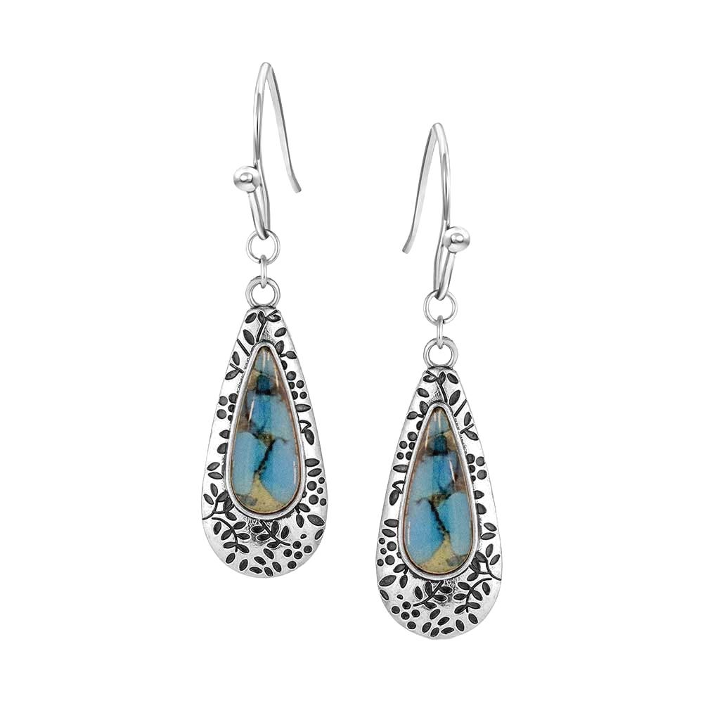 Montana Silversmiths AER6348 Attitude Earrings, Women's, Sedona Sunrise, Turquoise, Zinc Alloy