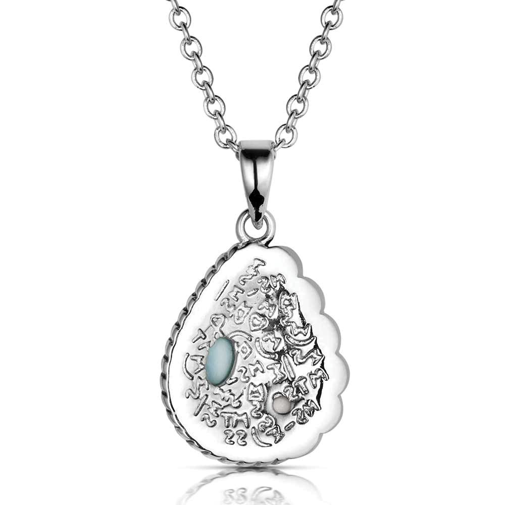 Montana Silversmiths NC6402 Necklace, Women's, Cowgirl Credo, Pearl, Turquoise, Brass