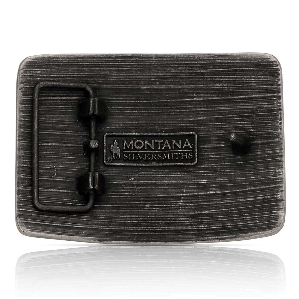 Montana Silversmiths Heritage Rider Whiskey Ranch Square Belt Buckle