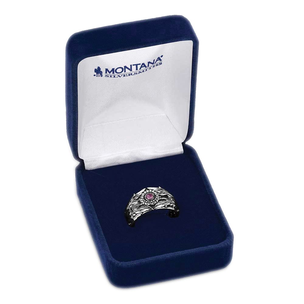 Montana Silversmiths RG6391 Ring, Women's, Desert Flower, Howlite, Purple, Brass