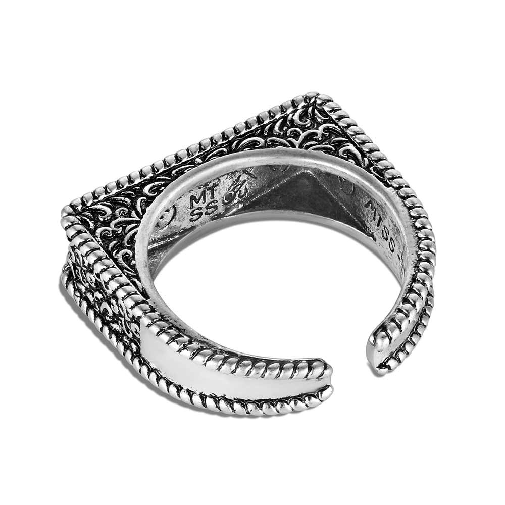 Montana Silversmiths RG6369 Ring, Women's, Stirrup, Cubic Zirconia, Brass