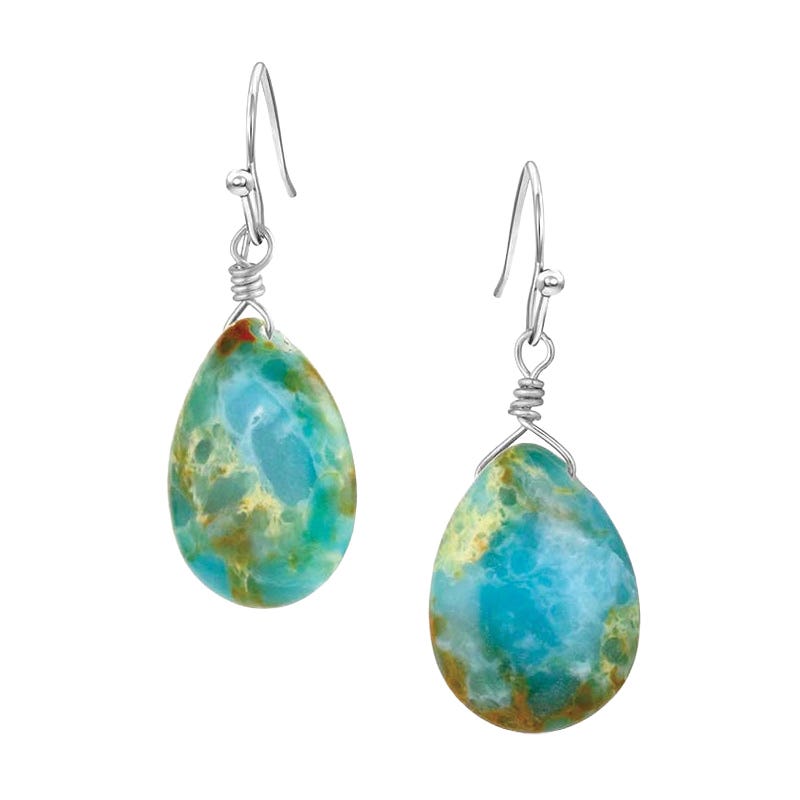 Montana Silversmiths AER6358 Attitude Earrings, Women's, Desert Drifter, Turquoise, Zinc Alloy