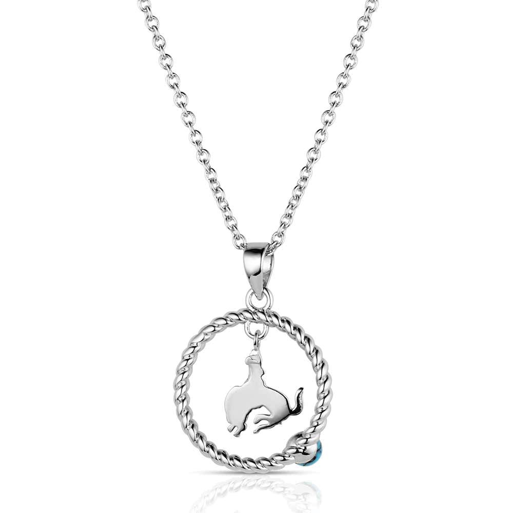 Montana Silversmiths NC6385 Necklace, Women's, Beads, Rodeo Blues, Cubic Zirconia, Turquoise, Brass