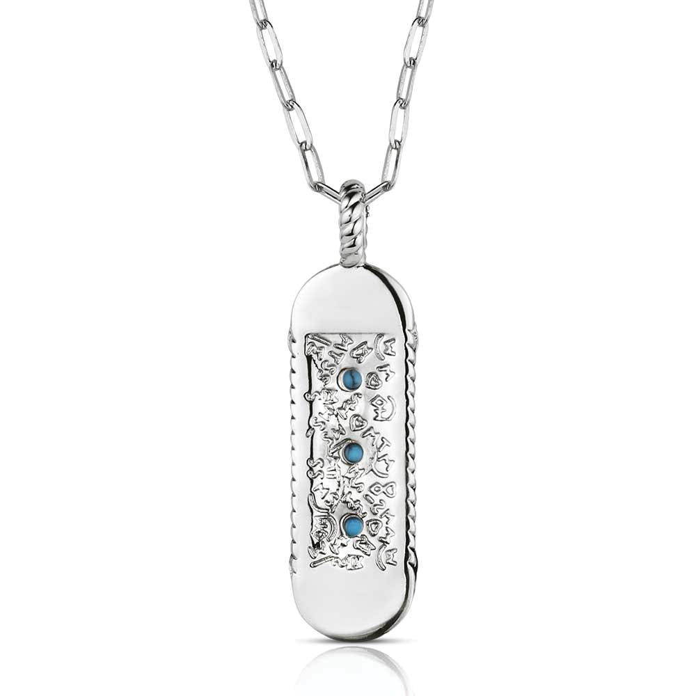 Montana Silversmiths NC6390 Necklace, Women's, The Open Road, Turquoise, Brass