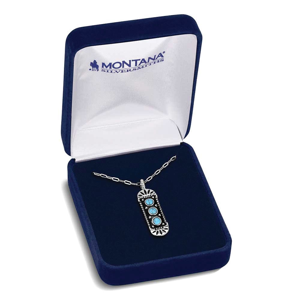 Montana Silversmiths NC6390 Necklace, Women's, The Open Road, Turquoise, Brass
