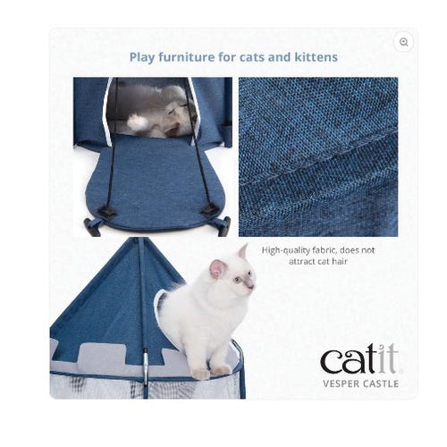Catit Vesper Tunnel, Castle, Blue