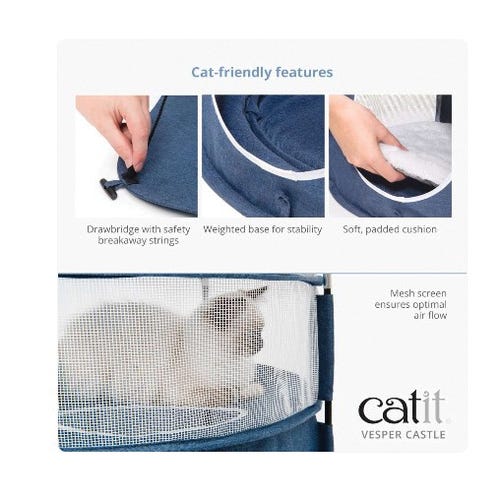 Catit Vesper Tunnel, Castle, Blue