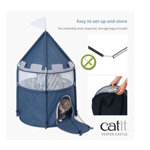 Catit Vesper Tunnel, Castle, Blue