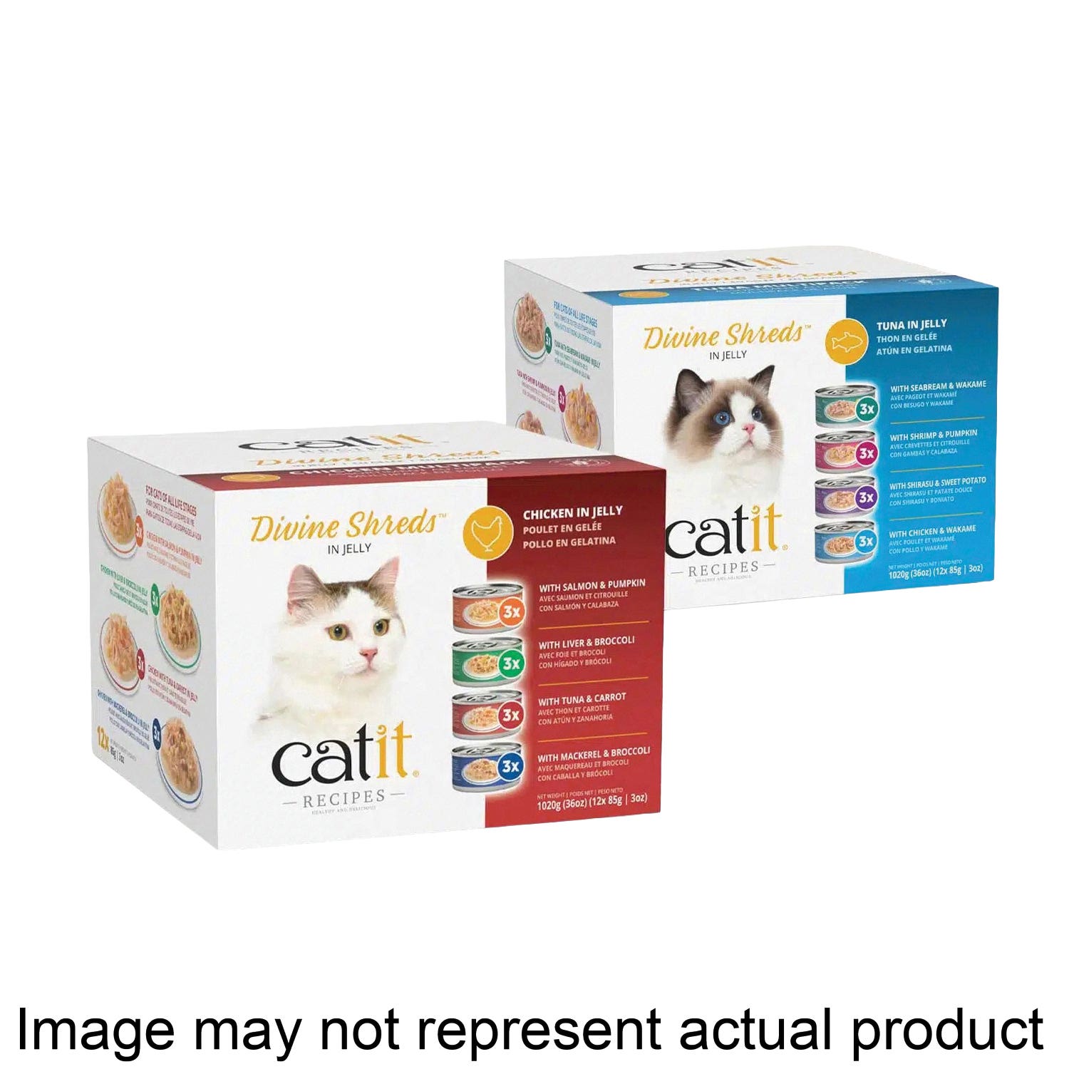 Catit Divine Shreds Cat Food, Wet, Chicken, 3 oz Can