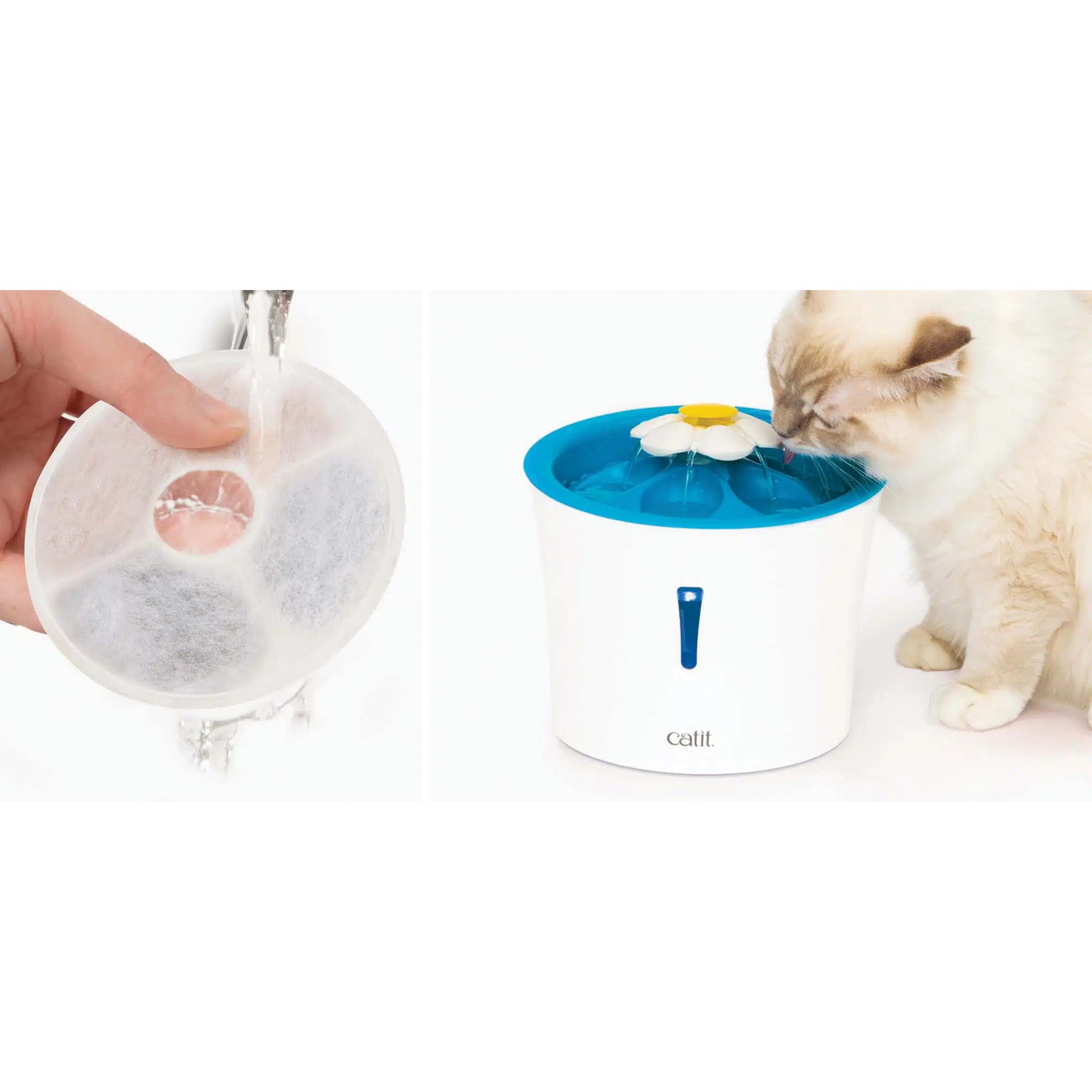 Catit Triple Action Filter Pad, Plastic, For: Flower Fountains