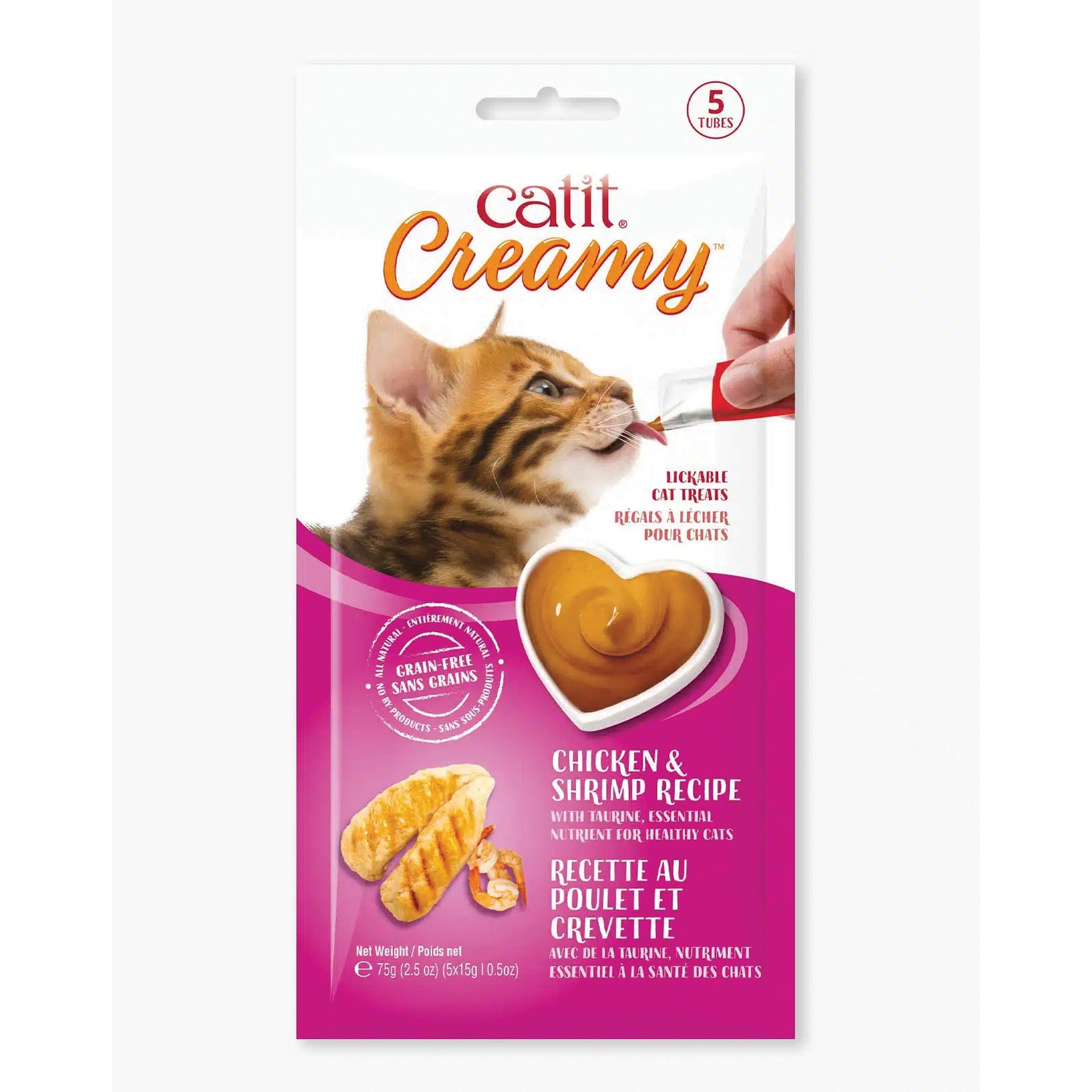 Catit Cat Treat, Creamy, Chicken and Shrimp, 15 g Tube