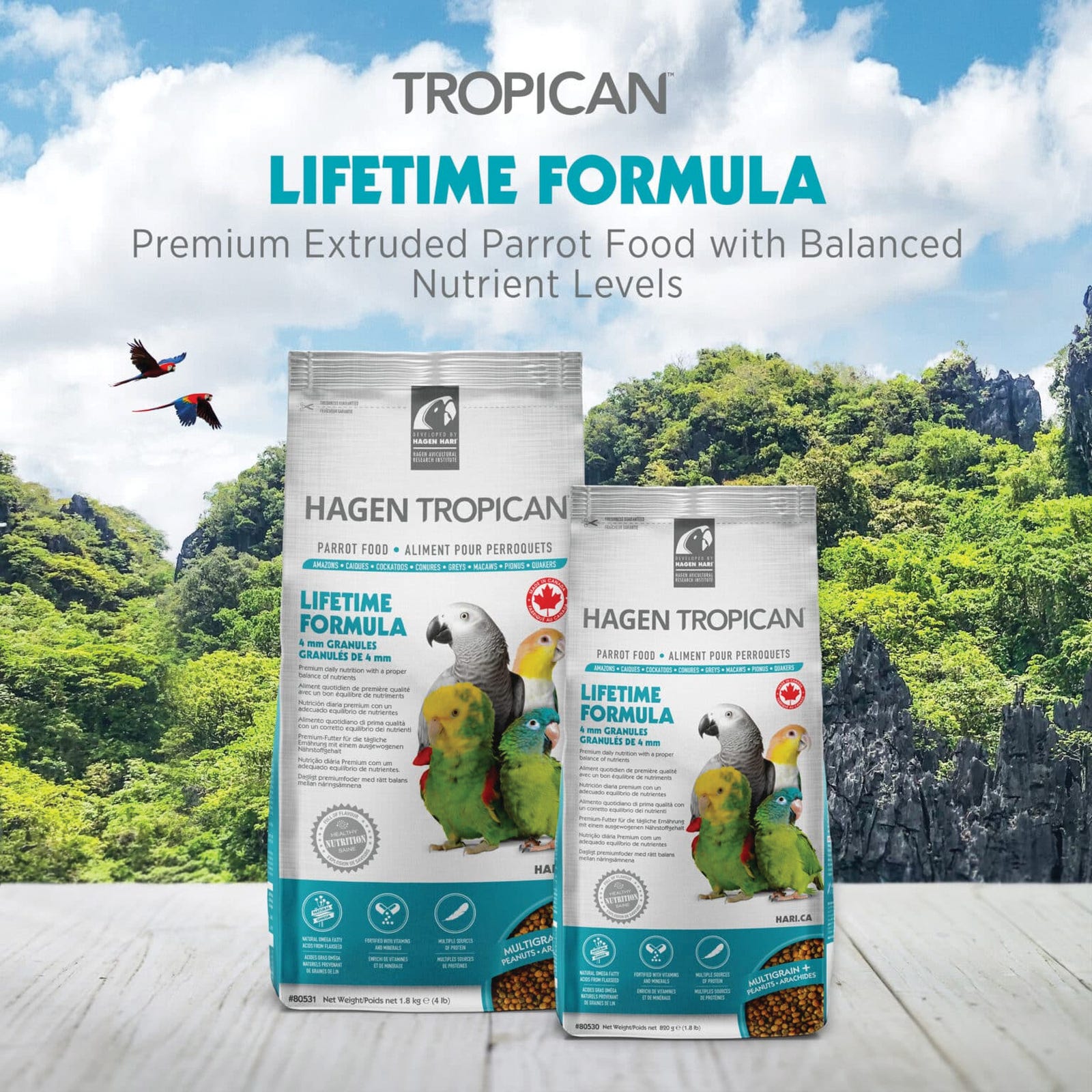 Hari Tropican Bird Food, Granular, 1.8 lb