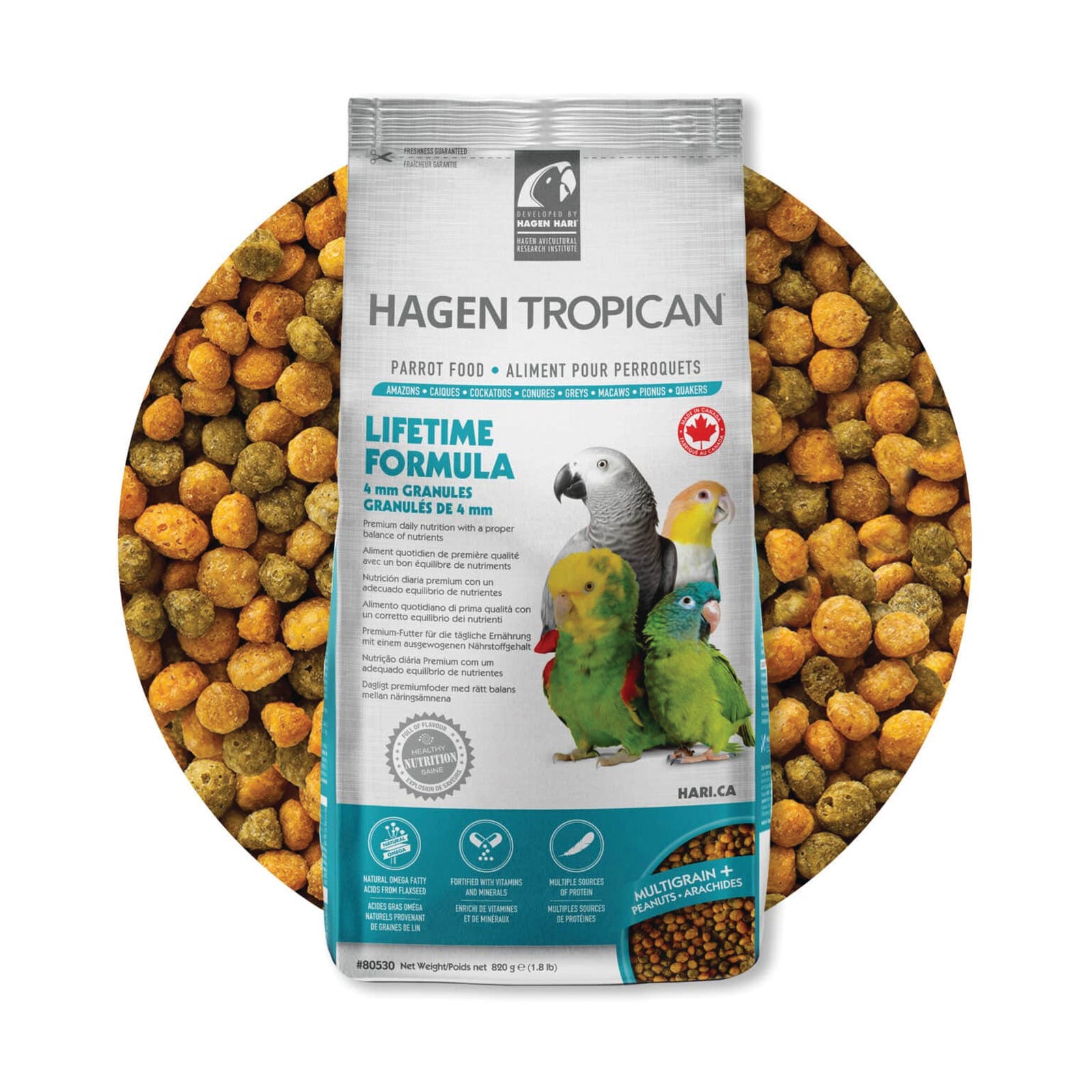 Hari Tropican Bird Food, Granular, 1.8 lb