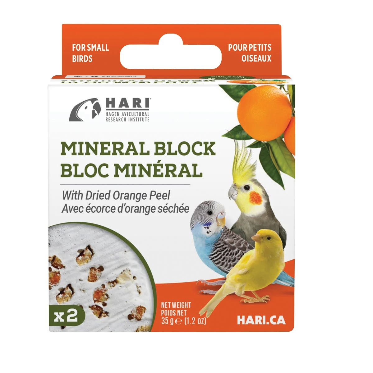 Hari Mineral Block, Orange Peel, 1.2 oz