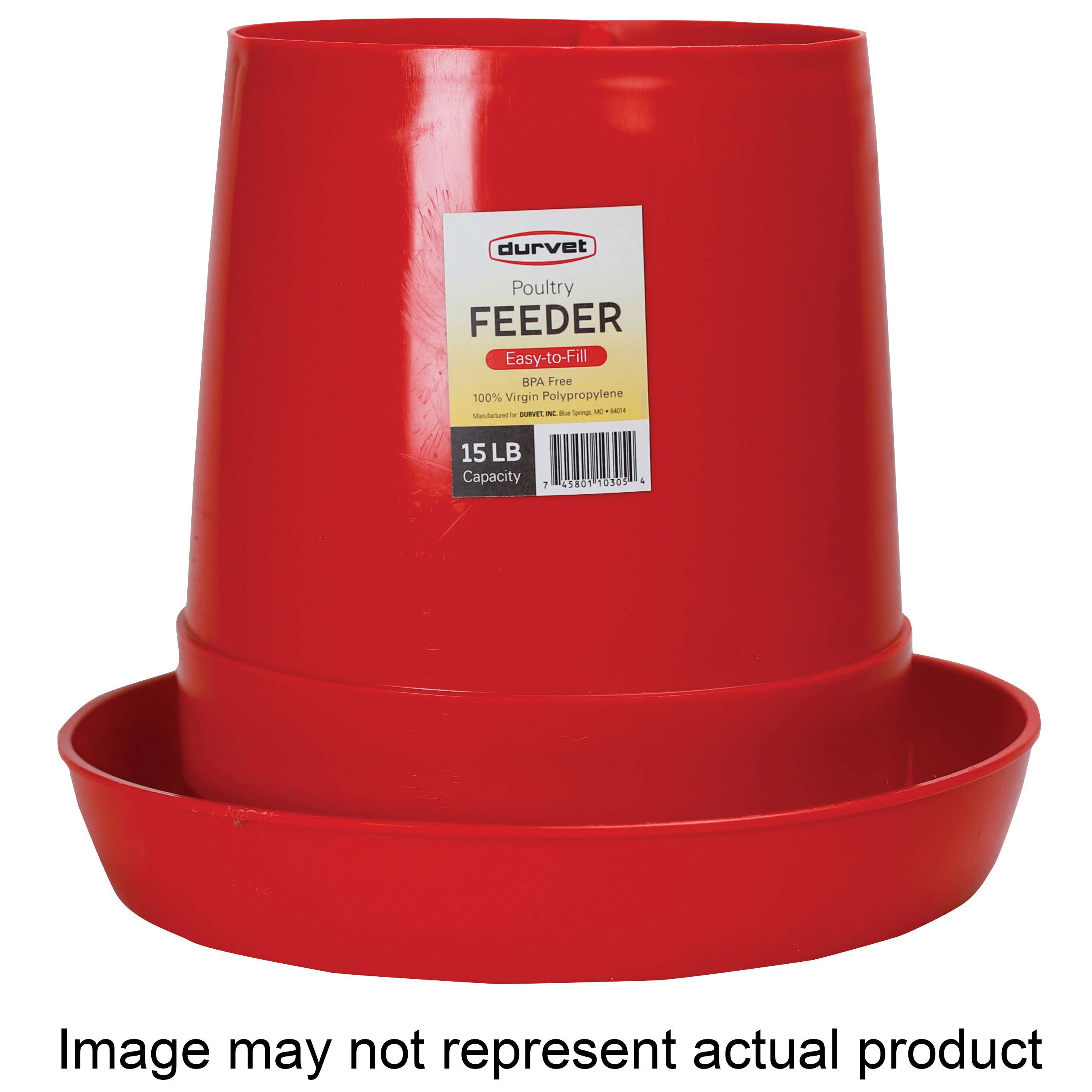 Durvet Poultry Feeder, 40 lb Capacity, Polypropylene