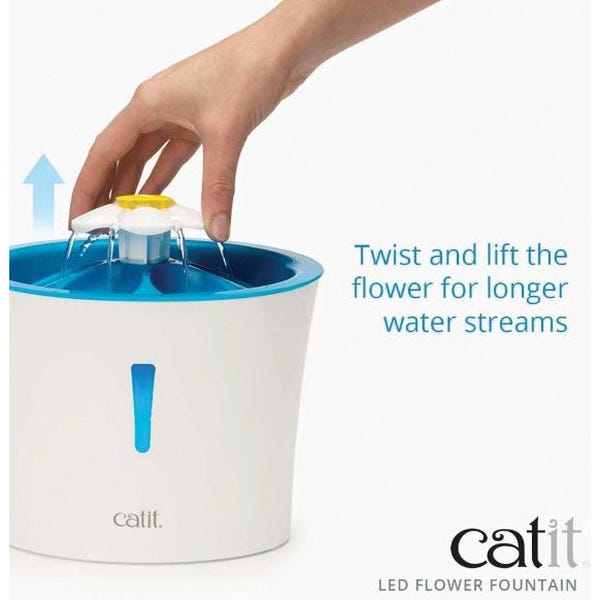 Catit Flower Themed Cat Fountain, 100 fl-oz Volume