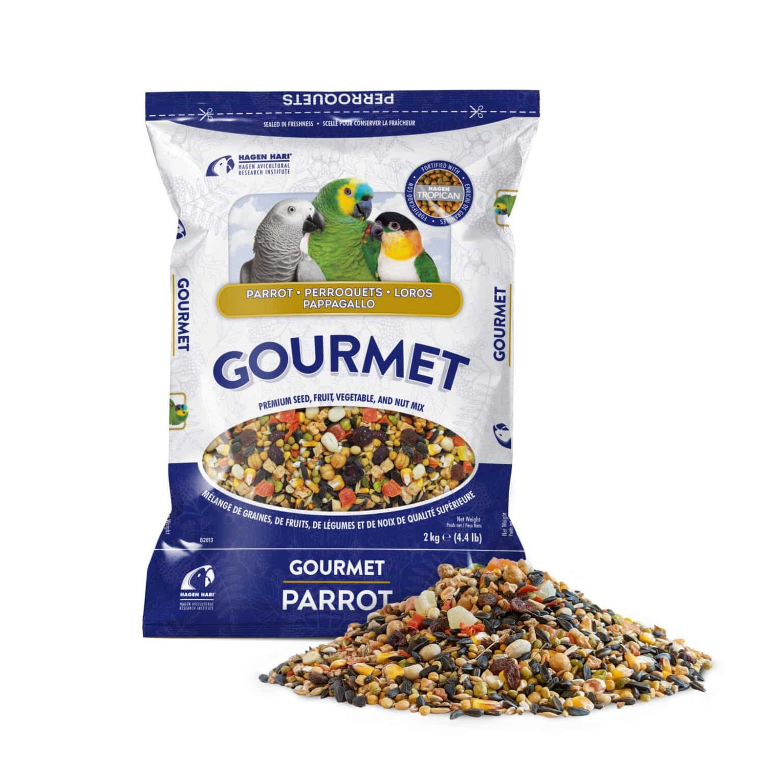 Hari Gourmet Bird Food, Granular, 4.4 lb