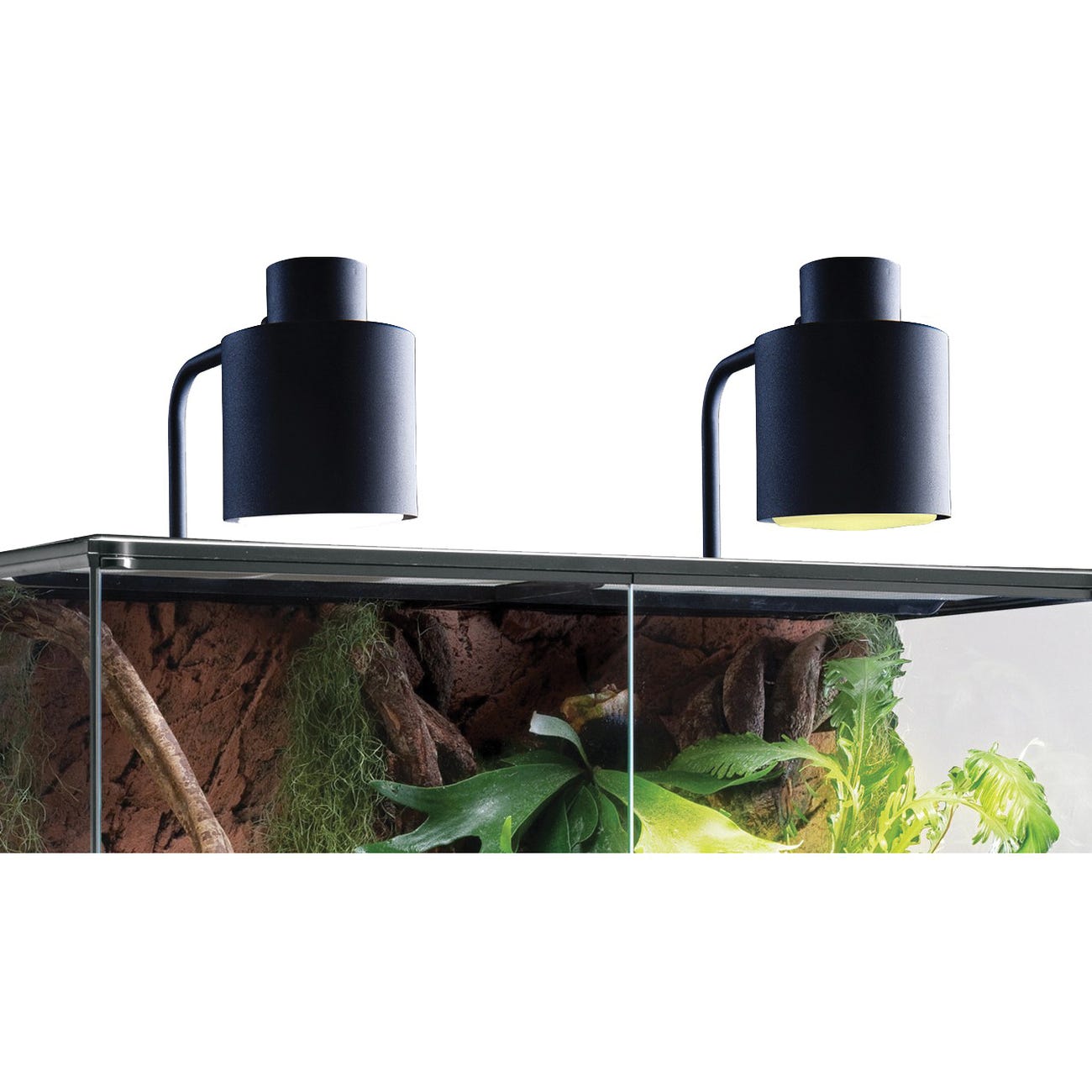 Exo Terra Terrarium Lamp, 26 W Fluorescent, 150 W Incandescent, Fluorescent, Incandescent Lamp, Aluminum Fixture