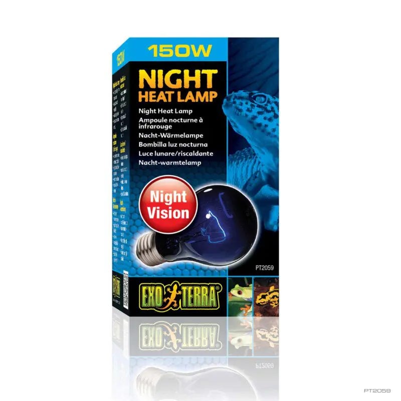 Exo Terra Night Heat Lamp, 150 W, Blue Light