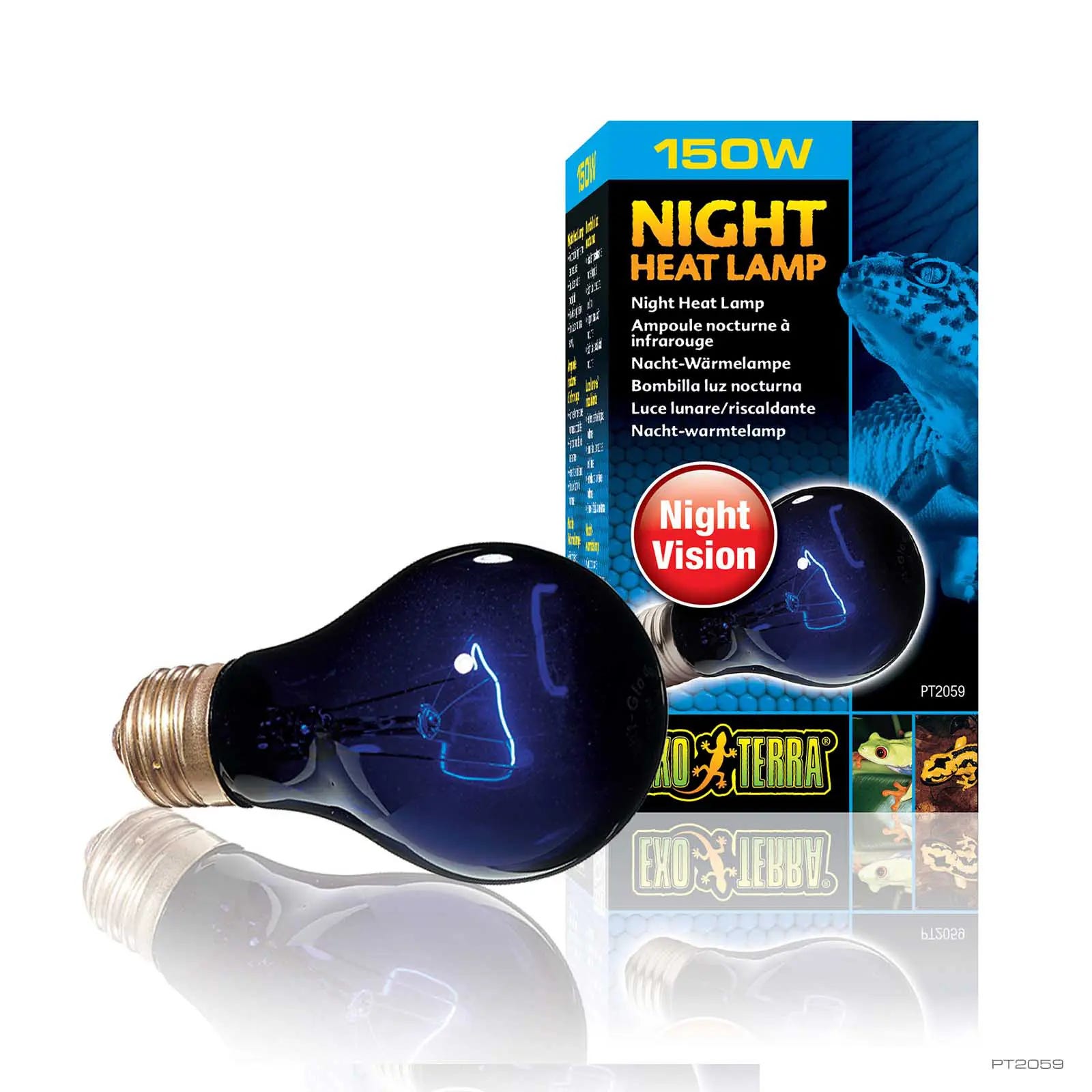Exo Terra Night Heat Lamp, 150 W, Blue Light