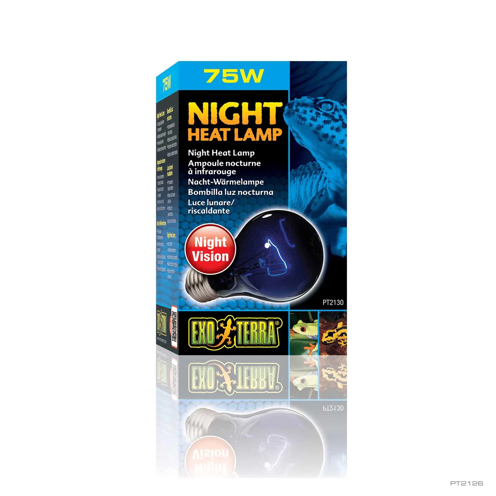 Exo Terra Night Heat Lamp, 75 W, Blue Light