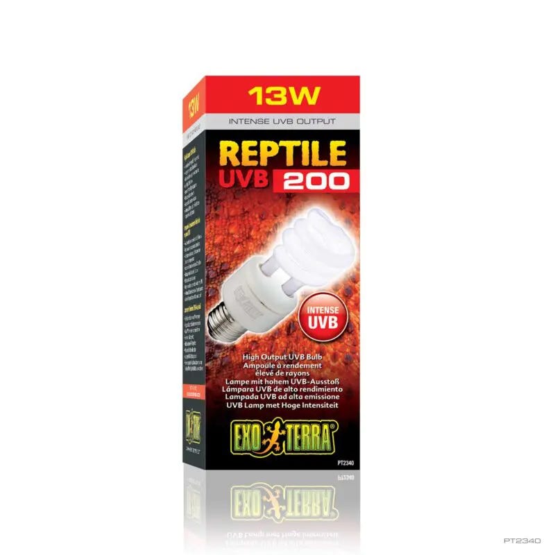 Exo Terra High-Output UVB Bulb, 13 W, UVB200 Lamp