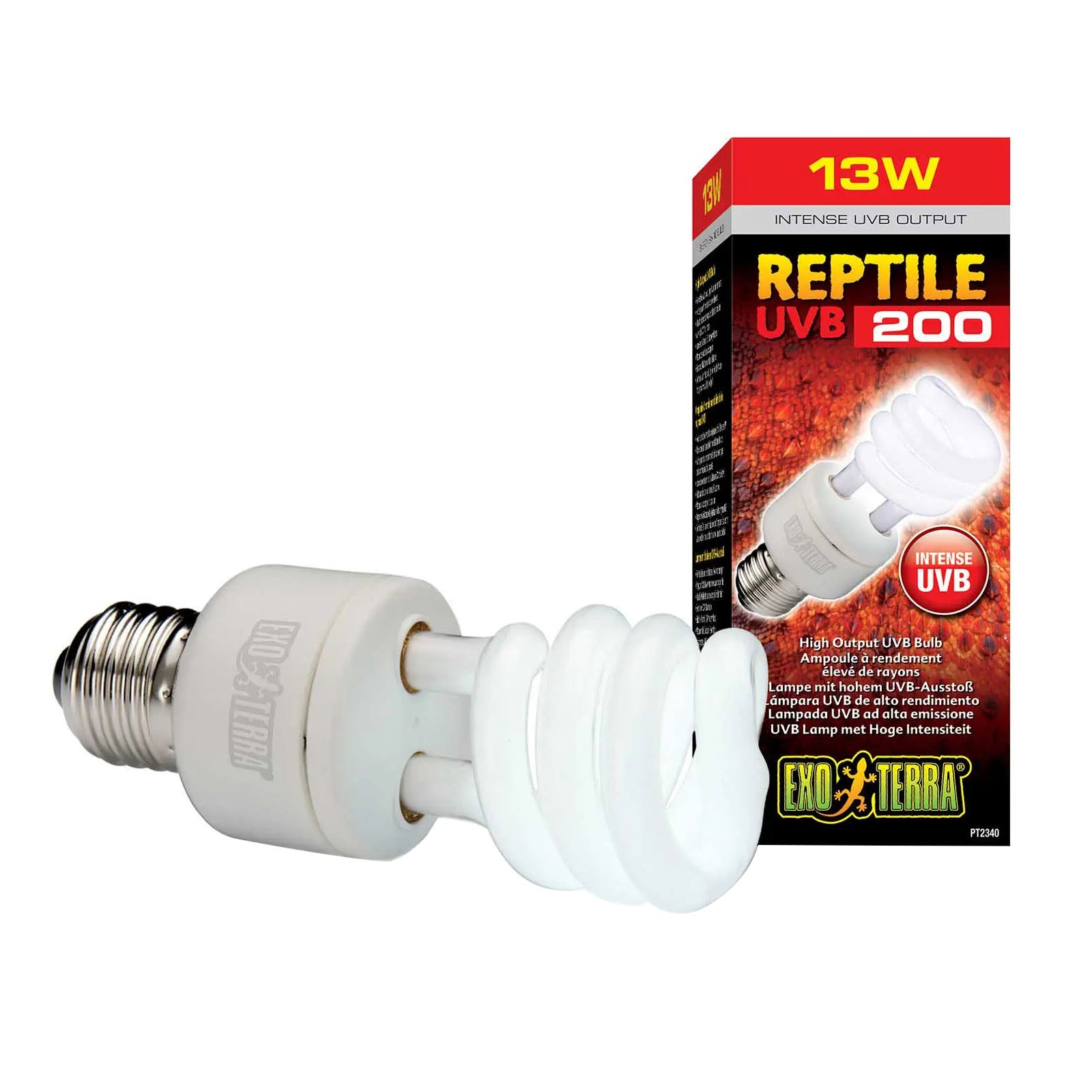 Exo Terra High-Output UVB Bulb, 13 W, UVB200 Lamp