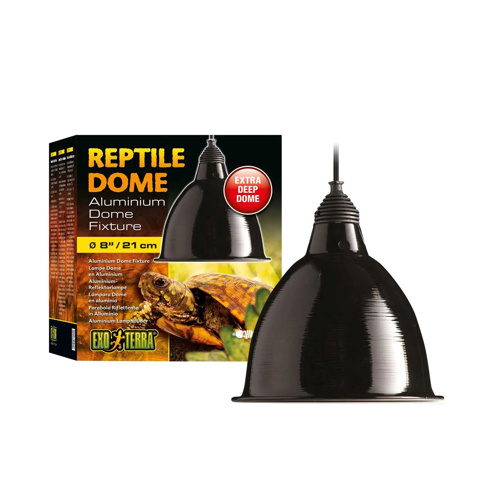 Exo Terra Reptile Dome Fixture 8-21 cm, Aluminum Fixture