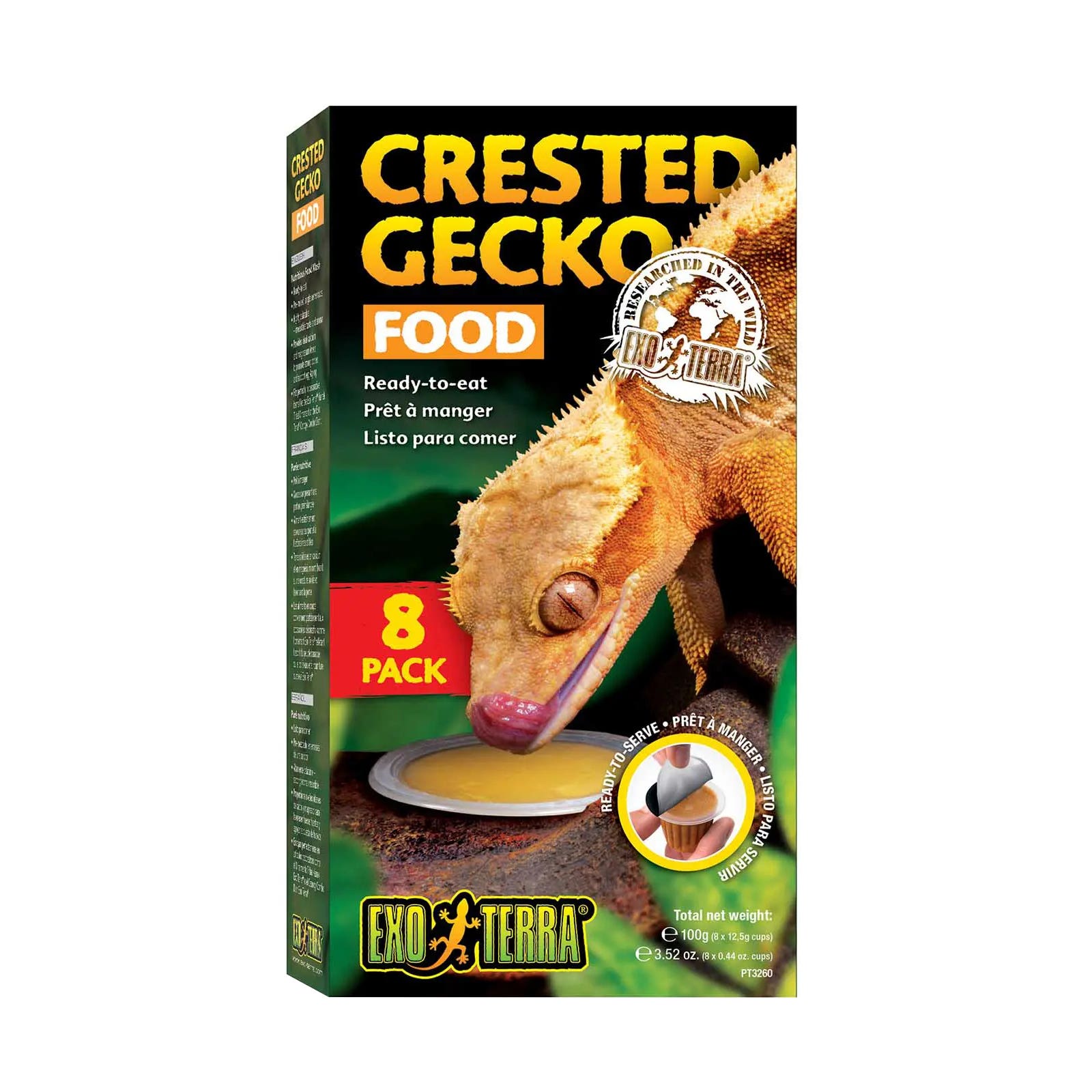 Exo Terra Ready-To-Eat Crested Gecko Food, Mash, 3.52 oz