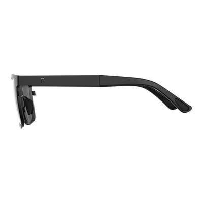 BEX Rockyt OTG Series Sunglasses, Hybrid Full Frame, Square Frame, Metal Frame, Black/Gray Frame, Black/Gray Lens