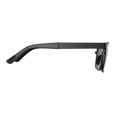 BEX Rockyt OTG Series Sunglasses, Hybrid Full Frame, Square Frame, Metal Frame, Black/Gray Frame, Black/Gray Lens