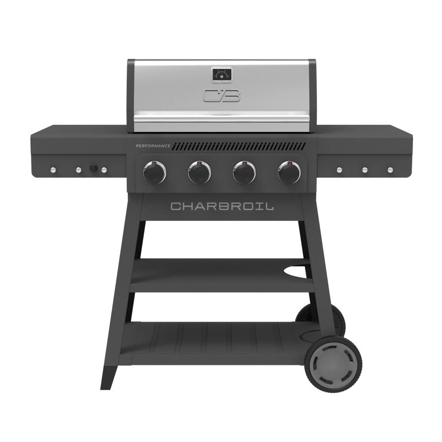 Char-Broil Performance FlavorMax Series Cart Gas Grill, 30,000 Btu, 4-Burner, Side Shelf Included: Yes
