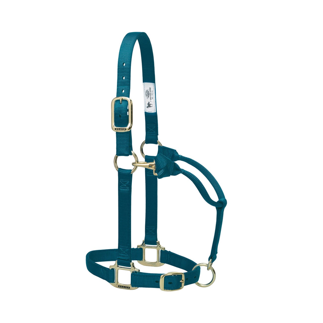 Weaver Equine Chin and Throat Snap Halter, Weanling/Pony, Nylon, Teal
