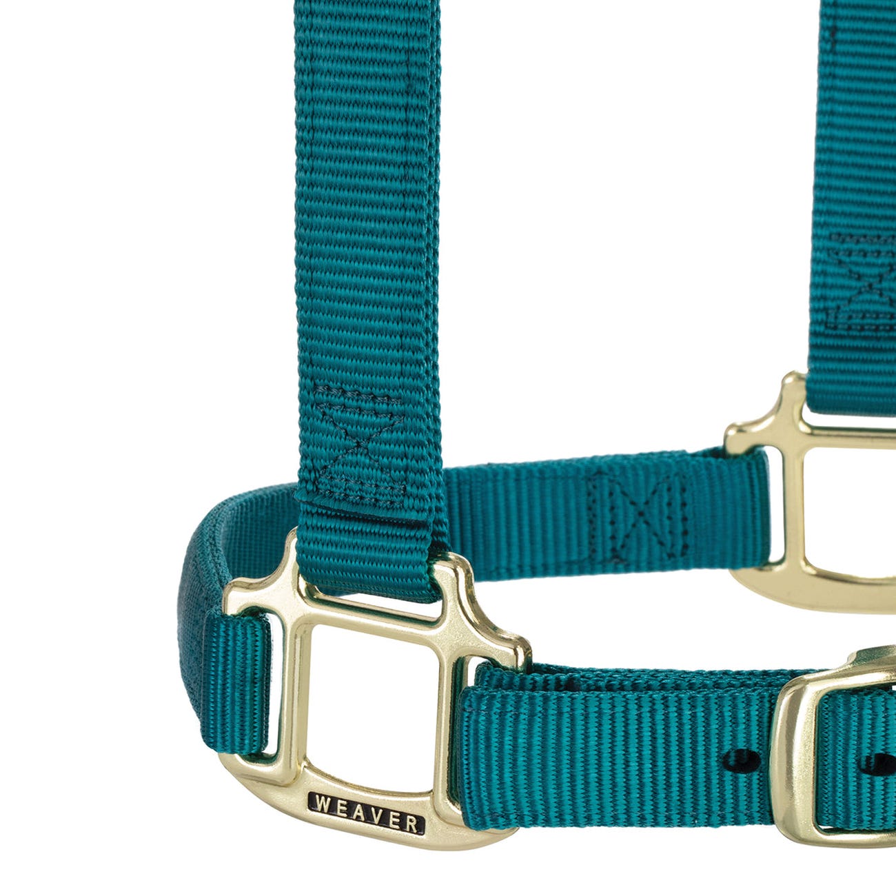 Weaver Equine Chin and Throat Snap Halter, Yearling, Nylon, Teal